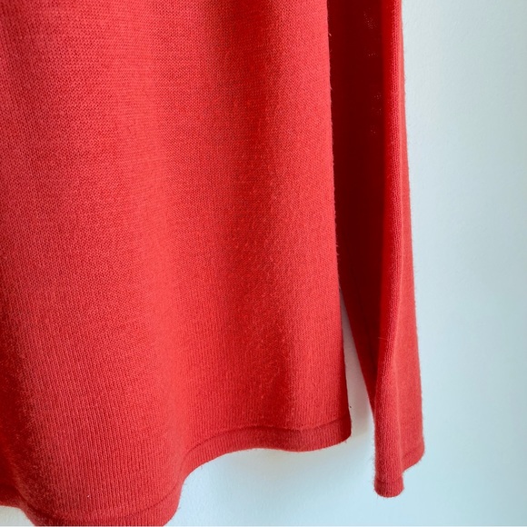 Solar Womens Red Orange Lightweight Knit Blend Sweater Top, Size S - Picture 10 of 15